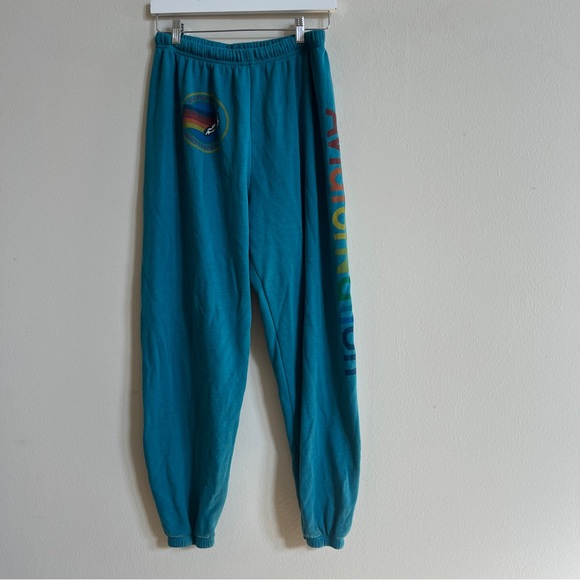 Aviatior Nation Malibu Sweatpants - Teal - Size XL - Picture 3 of 4